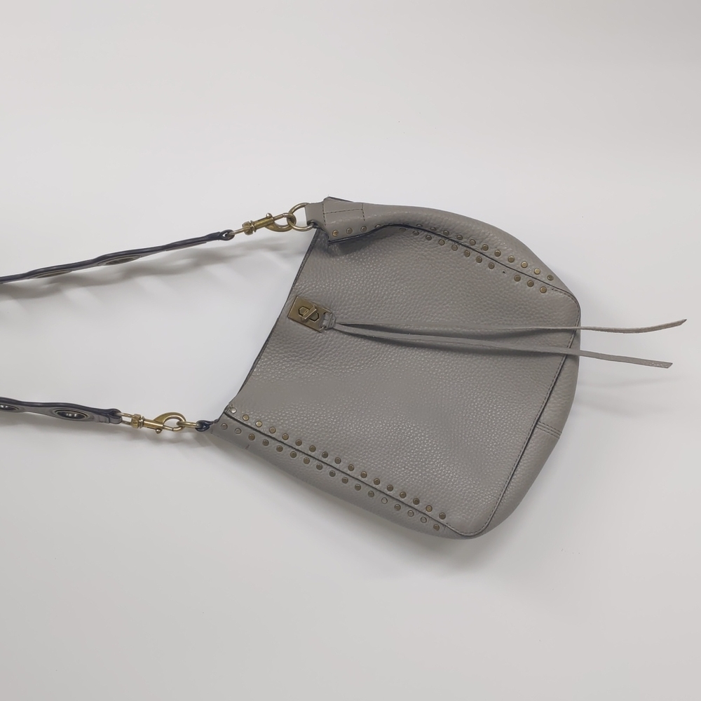 Rebecca Minkoff gray leather bag-9x9x2 inches